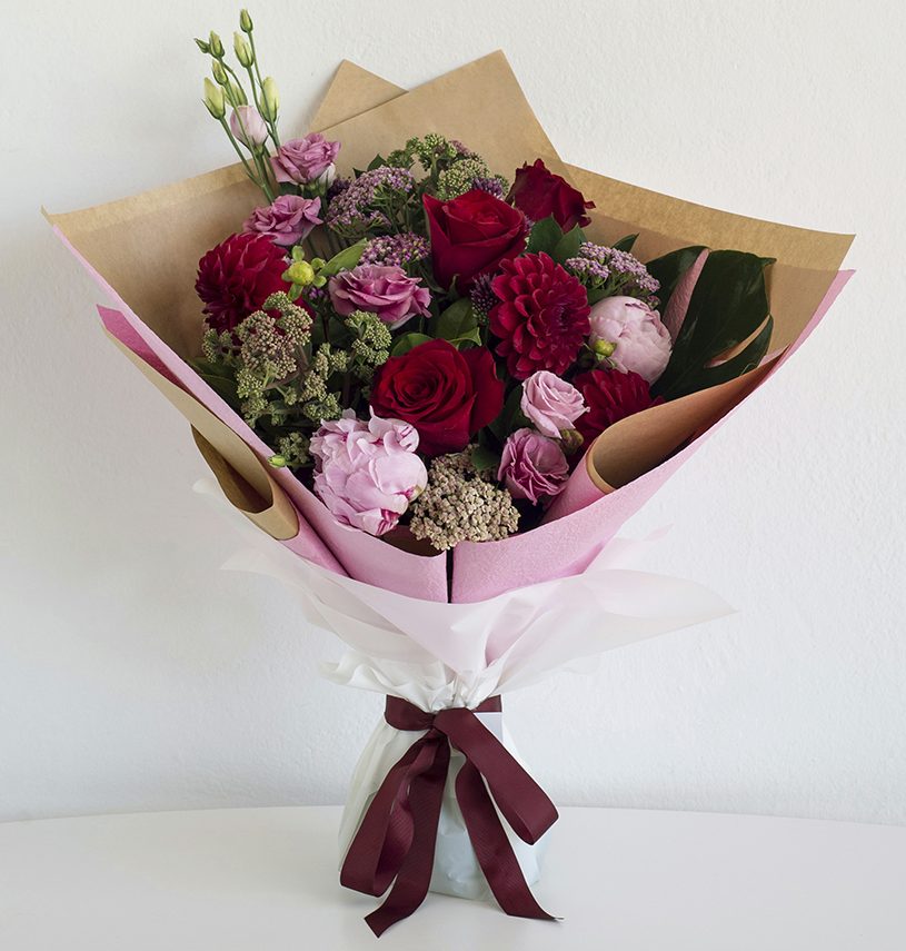 romantic bouquet for valentine's day in perth