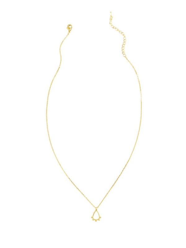 Gold Indian Tear Necklace