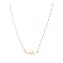 Stunning necklace designed to sit on the collarbone - rose gold love birds by Tiger Tree