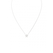 Stunning necklace designed to sit on the collarbone - silver brushed star by Tiger Tree