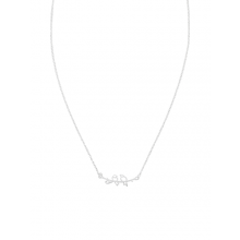 Stunning necklace designed to sit on the collarbone - silver love birds by Tiger Tree