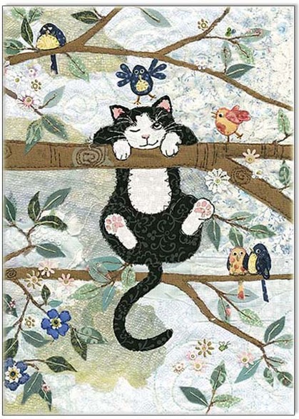 bug art cute cat card
