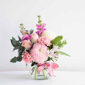 pastels posy jar