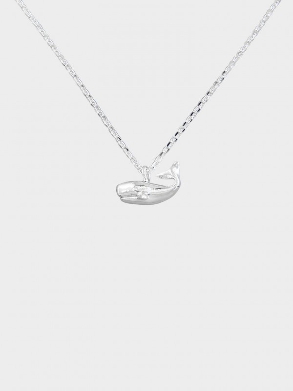 silver whale necklace